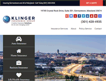 Tablet Screenshot of klingerinsurancegroup.com